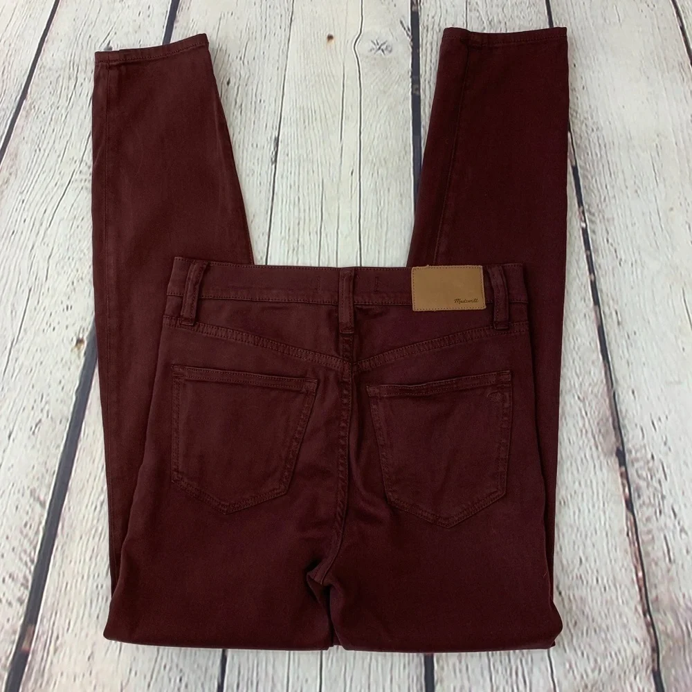 Madewell Burgundy Skinny Jeans - Picture 1 of 5